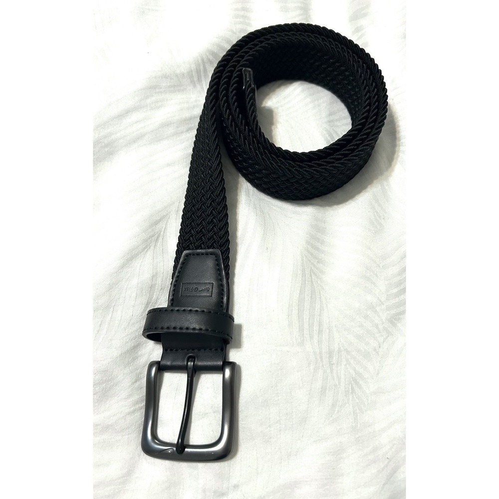 Nike G-Flex Black Golf Belt Mens Woven 46 inches Stretch Braided